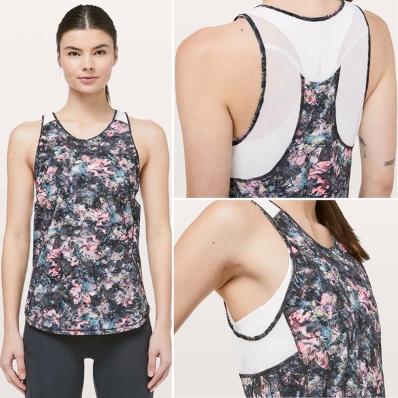 lululemon athletica Tops - Lululemon Sculpt Tank II Floral P2P 18”